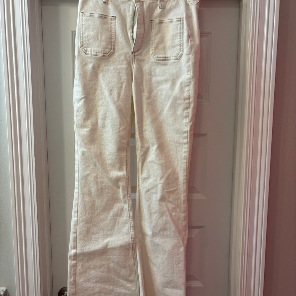 BDG Cream Flare Jeans